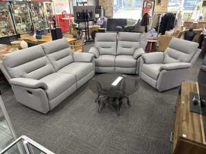 Three-piece grey lounge suite