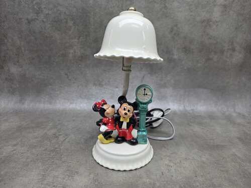 Disney Mickey and Minnie figural porcelain table lamp