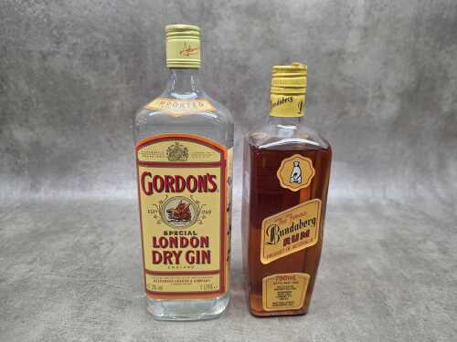 Two bottles of spirits