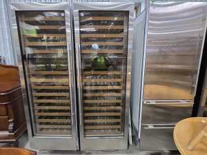 Sub-Zero 132 bottle integrated wine storage cabinet RRP $12,000-$14,000 (right-hand in picture)