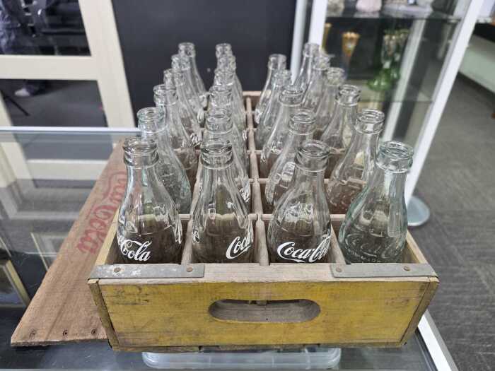 Collection glass Coca-Cola bottles
