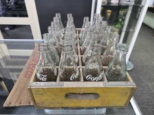 Collection glass Coca-Cola bottles