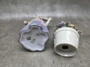 Three Nao by Lladro porcelain figures, plus a floral pot - 7