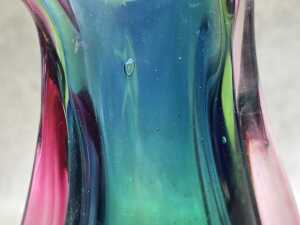 Sommerso art glass vase - 3