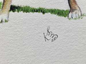 Artist unknown, Boxer, 1967. Oil painting on paper - 3