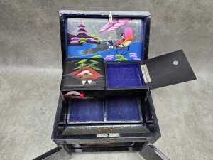 Japanese musical lacquer jewellery box - 3