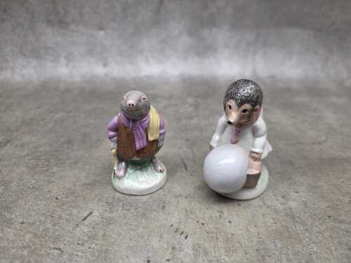Two Coalport 'Little Grey Rabbit' porcelain figures, c. 1980