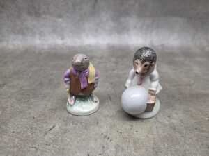 Two Coalport 'Little Grey Rabbit' porcelain figures, c. 1980