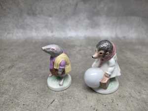 Two Coalport 'Little Grey Rabbit' porcelain figures, c. 1980 - 2