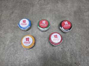 Five Coca-Cola 2012 London Olympics Games promotional yo-yos, sealed