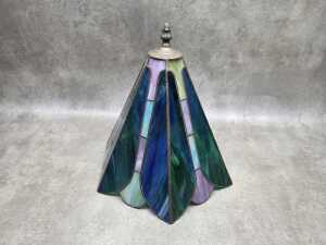 Leadlight slag glass shade - 2