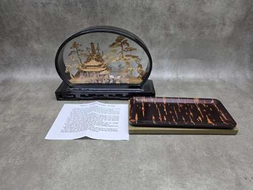 Two handcrafted Asian decorative items