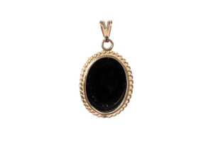 A triplet opal pendant in 14 carat yellow gold - 2