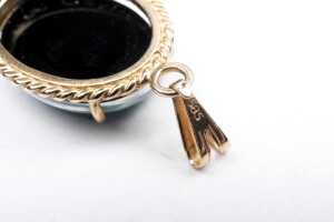 A triplet opal pendant in 14 carat yellow gold - 3