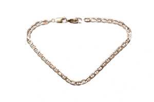 A broken anchor link bracelet in 9 carat yellow gold