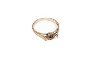 An empty setting in 9 carat yellow gold - 2