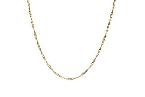 A twist link necklace in 9 carat yellow gold