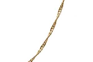 A twist link necklace in 9 carat yellow gold - 2