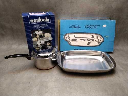 Two Essteele cookware boxed items
