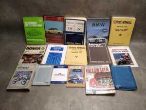 Car motor service and repair manuals and auto books