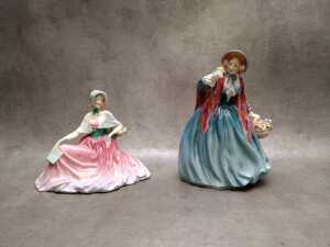 Five Royal Doulton porcelain lady figures, A/F - 2