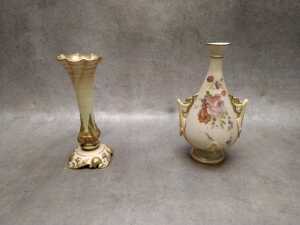 Four Royal Worcester porcelain vases, A/F - 3