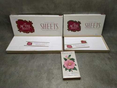 Actil bed sheets and pillowcases as new in original boxes