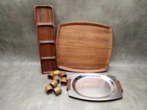 Timber trays, platters and bed breakfast table - 4