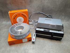 Minolta SLR film camera and Braun slide projector - 4