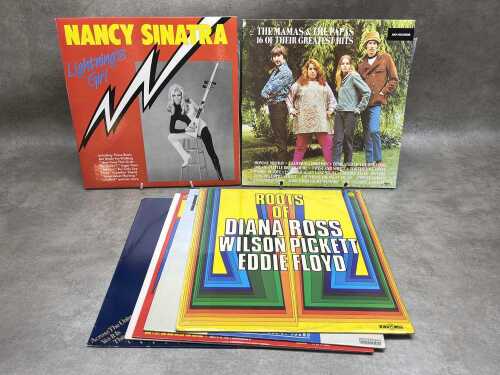 Seven '60s Pop vinyl records, including The Beatles