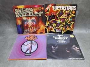 Ten Soul and Disco compilation vinyl records, including 'Motown Chartbusters' - 2