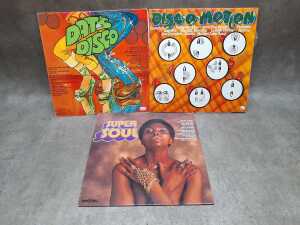 Ten Soul and Disco compilation vinyl records, including 'Motown Chartbusters' - 4