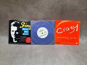 45rpm 7" vinyl singles, mostly with picture sleeves, including INXS, U2, Icehouse - 2