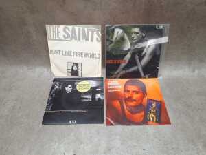 45rpm 7" vinyl singles, mostly with picture sleeves, including INXS, U2, Icehouse - 4