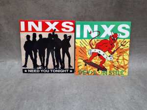 45rpm 7" vinyl singles, mostly with picture sleeves, including INXS, U2, Icehouse - 5
