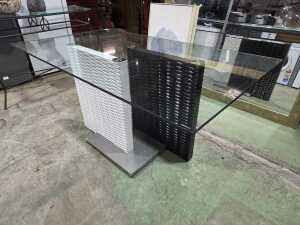 Contemporary glass top dining table - 5