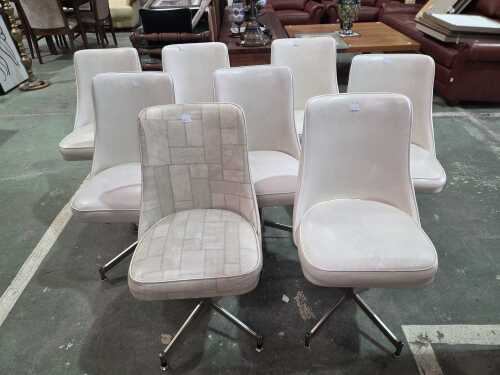 Eight mid-century kitchen chairs