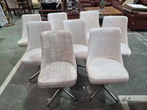 Eight mid-century kitchen chairs