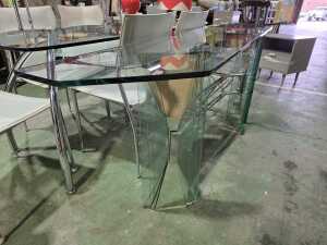Art Deco style glass hall table - 2