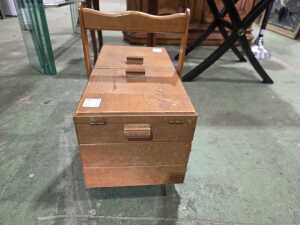 A.B Displays three-tier timber sewing box - 5