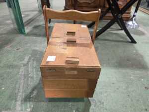 A.B Displays three-tier timber sewing box - 6