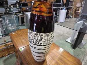 Rustic style vase with faux flowers - 3