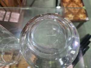 Four clear glass vases in various shapes and sizes - 3