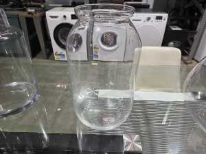 Three clear glass floor vases in various shapes - 3
