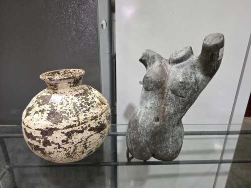 Two patinated decorative objects