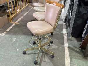 Set of four early swivel bar stools - 2