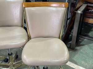 Set of four early swivel bar stools - 3