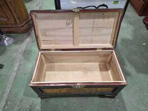 Chinese carved timber storage chest - 4