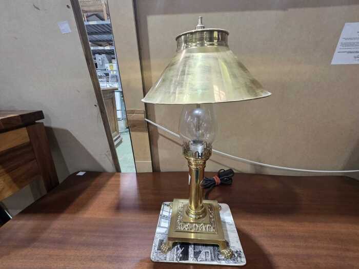 Brass 'Orient Express' Paris-Istanbul table lamp