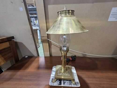 Brass 'Orient Express' Paris-Istanbul table lamp